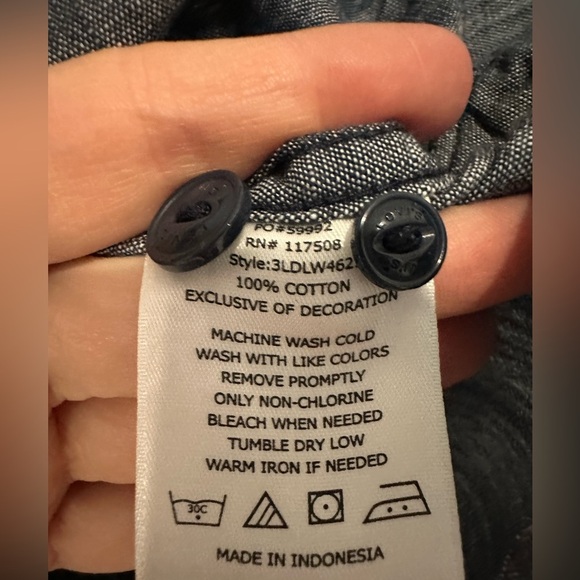 Levi's Men's Button Up‎ Long Sleeve Chambray Jean M - Picture 4 of 6